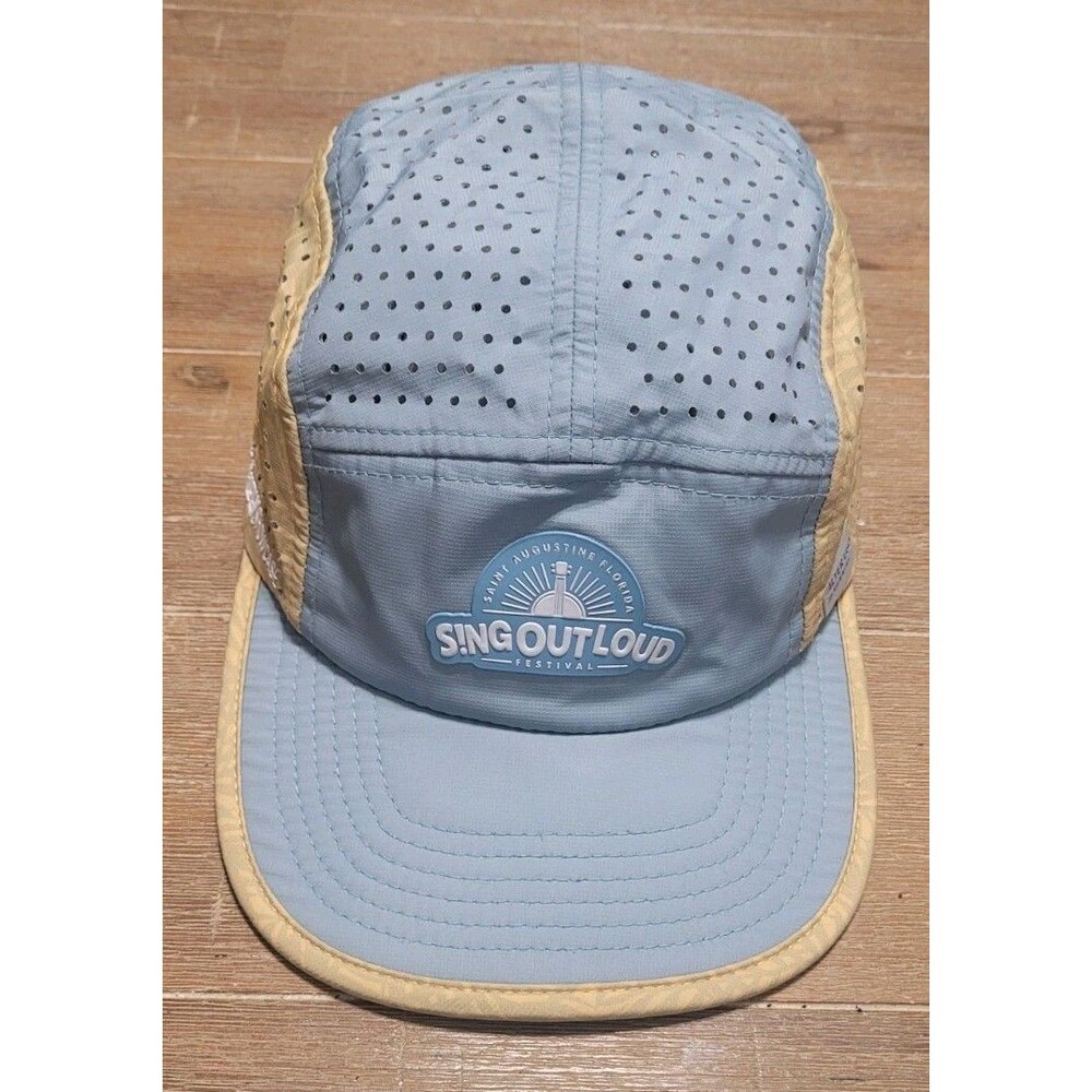 Sing Out Loud Festival ALTER EGO 5 Panel Running Hat Cap Snapback Yellow Blue